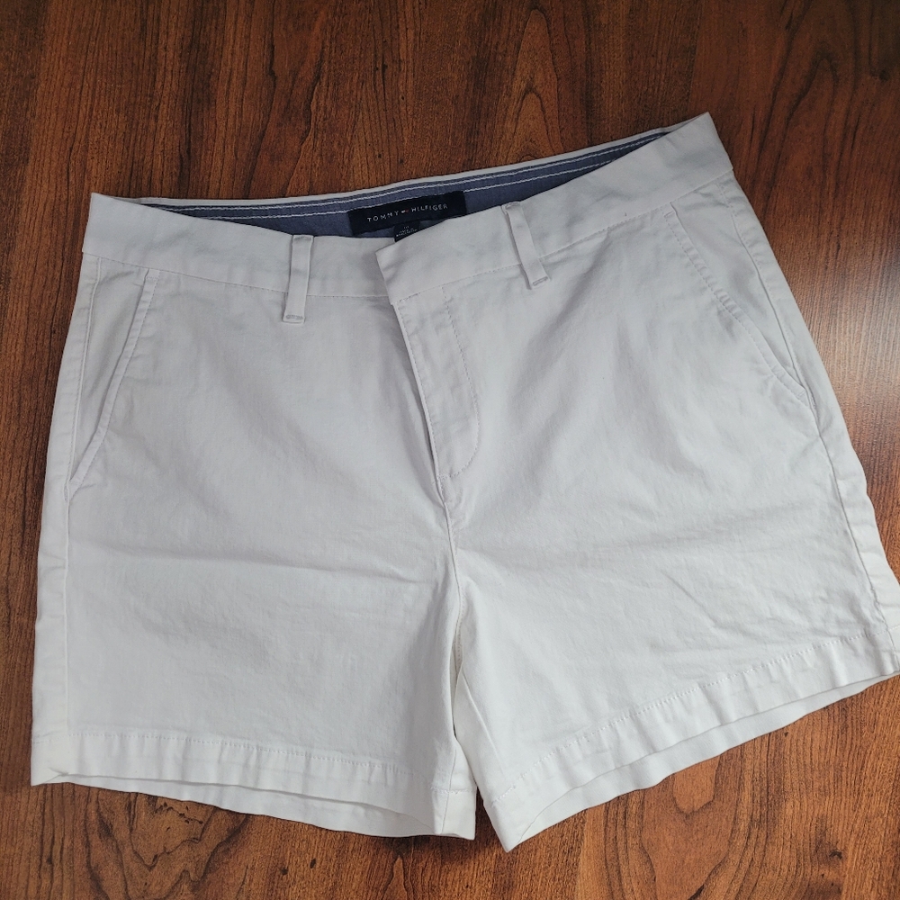 Tommy Hilfiger Flat Front White Shorts